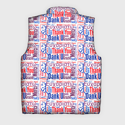 Мужской жилет Thank you phrase / 3D-Красный – фото 2