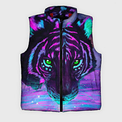 Мужской жилет Светящийся неоновый тигр