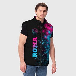 Мужской жилет Roma - neon gradient: по-вертикали, цвет: 3D-черный — фото 2