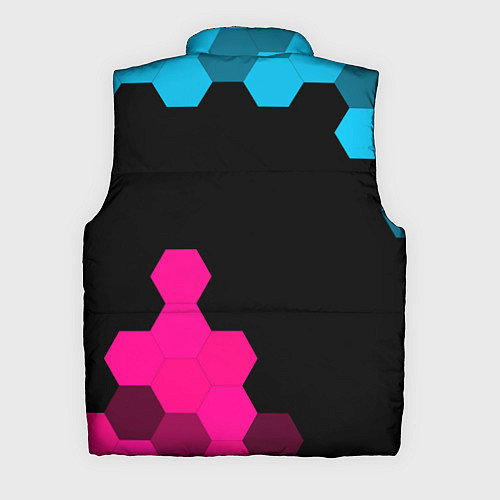 Мужской жилет Counter Strike - neon gradient: символ и надпись в / 3D-Черный – фото 2