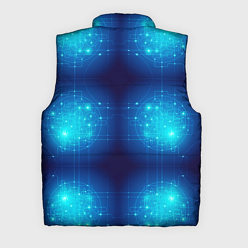 Мужской жилет Неоновые проводники - схемы / 3D-Светло-серый – фото 2