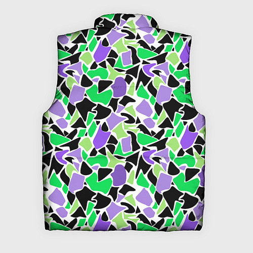 Мужской жилет Зелено-фиолетовый абстрактный узор / 3D-Красный – фото 2