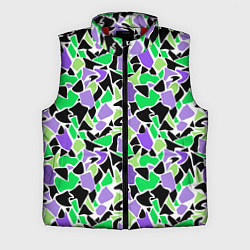 Мужской жилет Зелено-фиолетовый абстрактный узор, цвет: 3D-красный