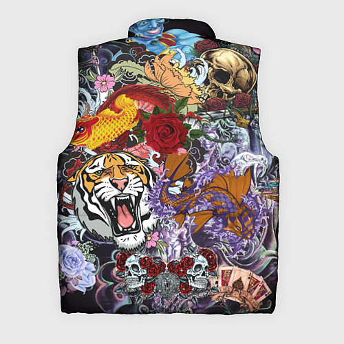 Мужской жилет Рисунок в стиле tatoo / 3D-Черный – фото 2