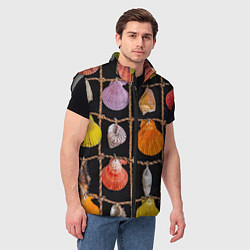 Мужской жилет Панно из ракушек и верёвок, цвет: 3D-светло-серый — фото 2