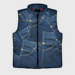 Мужской жилет Джинсовка jeans, цвет: 3D-красный