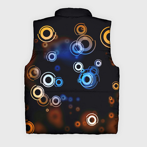 Мужской жилет Круги на черном фоне / 3D-Светло-серый – фото 2