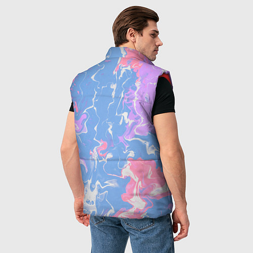 Мужской жилет Цветная размытость / 3D-Красный – фото 4