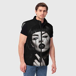 Мужской жилет Девушка - вампир, цвет: 3D-светло-серый — фото 2