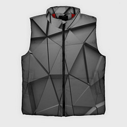 Мужской жилет Треугольники серые, цвет: 3D-красный