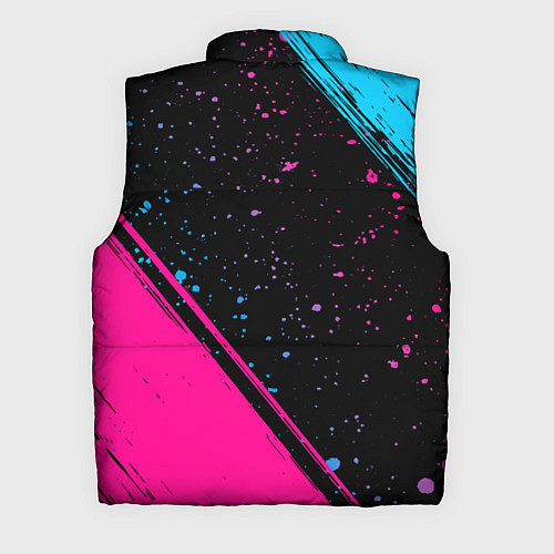 Мужской жилет Aston Villa - neon gradient: надпись, символ / 3D-Черный – фото 2