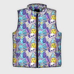 Мужской жилет Череп и солнце, цвет: 3D-светло-серый