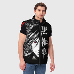 Мужской жилет Тёмный Дворецкий Себастиан, цвет: 3D-красный — фото 2