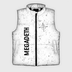 Мужской жилет Megadeth glitch на светлом фоне: надпись, символ