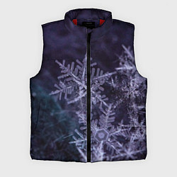 Мужской жилет Снежинки макро фото, цвет: 3D-красный