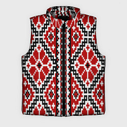 Мужской жилет Вышивка геометрический узор крест, цвет: 3D-светло-серый