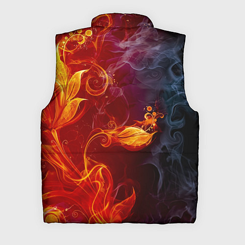 Мужской жилет Огненный цветок с дымом / 3D-Красный – фото 2