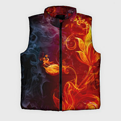 Мужской жилет Огненный цветок с дымом, цвет: 3D-красный