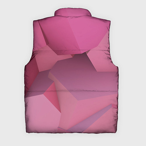 Мужской жилет Розовые геометрические фигуры / 3D-Красный – фото 2