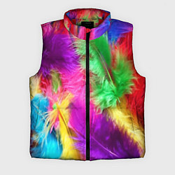 Мужской жилет Яркие разноцветные перья