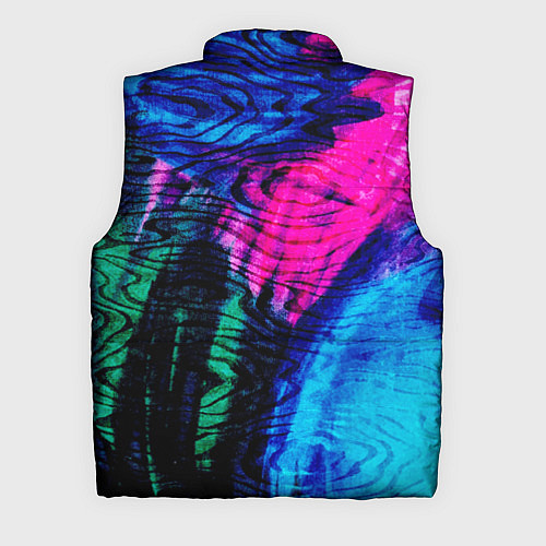 Мужской жилет Неоновые краски - абстракция / 3D-Черный – фото 2