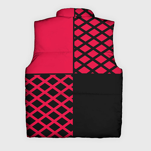 Мужской жилет Черно-красный геометрический узор / 3D-Красный – фото 2
