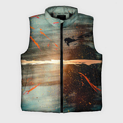 Мужской жилет Светло-синий абстрактный фон и брызки красок