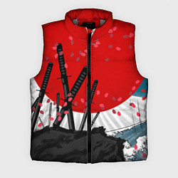 Мужской жилет Солнце, волны и катаны