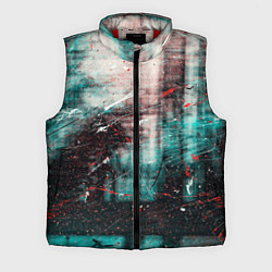 Мужской жилет Абстрактные силуэты и тени с красками, царапинами, цвет: 3D-красный
