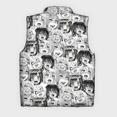 Мужской жилет Разные девушки Ахегао / 3D-Черный – фото 2