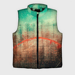 Мужской жилет Светло-зелёное небо, деревья и множество красок