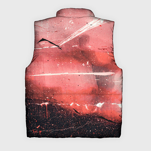 Мужской жилет Красный туман, царапины и краски / 3D-Черный – фото 2