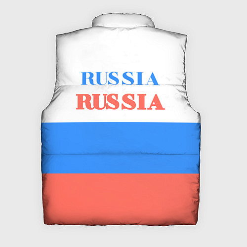 Мужской жилет Цвета флага России Russia / 3D-Черный – фото 2