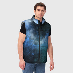 Мужской жилет Акварель галактики, цвет: 3D-светло-серый — фото 2