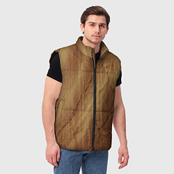 Мужской жилет Деревянная текстура, цвет: 3D-черный — фото 2