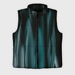 Мужской жилет Абстрактные волны в темноте, цвет: 3D-черный