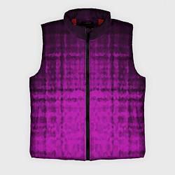 Мужской жилет Абстрактный мозаичный черно - пурпурный узор, цвет: 3D-красный