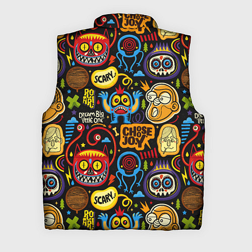 Мужской жилет Ужастики и монстры / 3D-Красный – фото 2