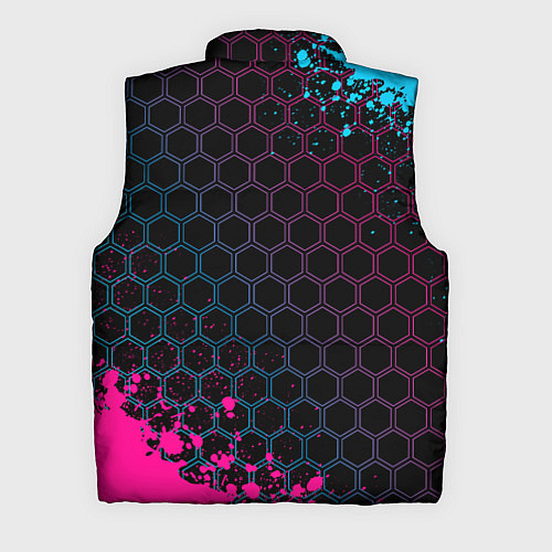 Мужской жилет PUBG - neon gradient: надпись, символ / 3D-Черный – фото 2