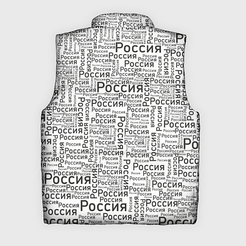 Мужской жилет Россия - слово паттерном / 3D-Черный – фото 2