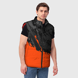 Мужской жилет Black & Orange, цвет: 3D-красный — фото 2