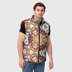 Мужской жилет Цветы абстрактные красные розы, цвет: 3D-красный — фото 2