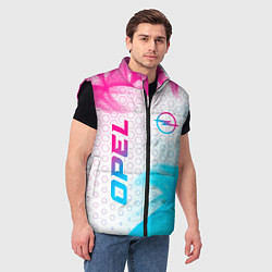 Мужской жилет Opel neon gradient style: надпись, символ, цвет: 3D-черный — фото 2