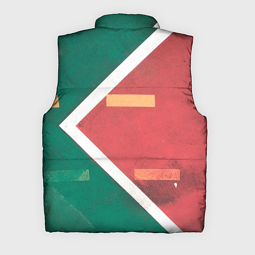 Мужской жилет Абстрактная красная и зелёная поверхность с линиям / 3D-Красный – фото 2