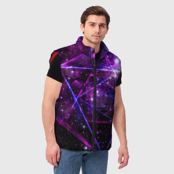 Мужской жилет Triangle space - Neon - Geometry, цвет: 3D-красный — фото 2