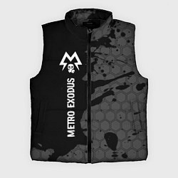 Мужской жилет Metro Exodus glitch на темном фоне: по-вертикали, цвет: 3D-черный