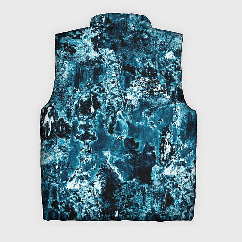 Мужской жилет Гранж - абстрактные синие разводы / 3D-Светло-серый – фото 2