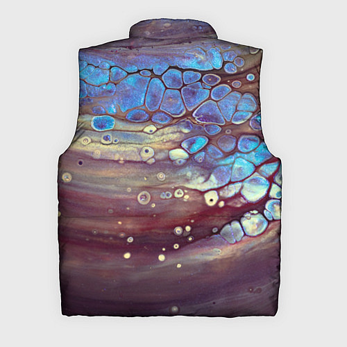 Мужской жилет Тёмный песок и синие блестящие камни / 3D-Светло-серый – фото 2