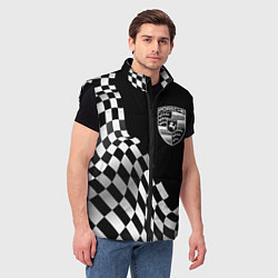 Мужской жилет Porsche racing flag, цвет: 3D-черный — фото 2