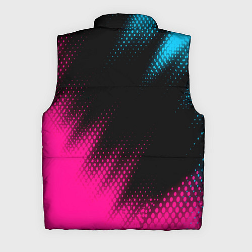 Мужской жилет Audi - neon gradient: надпись, символ / 3D-Черный – фото 2